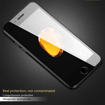 999D Visiškai Padengti Grūdinto Stiklo iPhone 7 8 6 6S Plius Screen Protector Stiklo 