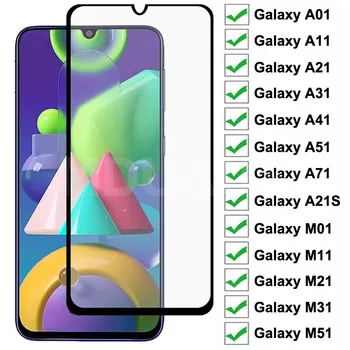 9D Apsauginis Stiklas Ant Samsung Galaxy A10 A30 A50 A70 A10S A30S A50S A70S A01 A51 A71 Grūdintas Stiklas A20E A20S A40S M30S