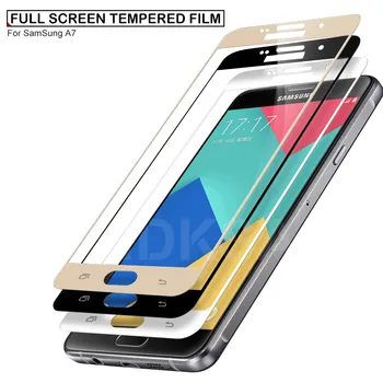 9D Apsauginis Stiklas ant Samsung Galaxy A7 A5 A3 2016 2017 Screen Protector A6 A8 Plius A9 2018 Grūdintas Stiklas Filmas Atveju