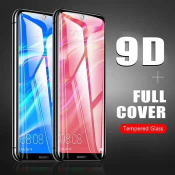 9D Apsauginis Stiklas Huawei Y7 2019 DUB-LX1 LX2 screen protector Y7 Y5 Y6 pro prime 2019 Visiškai padengti Grūdinto stiklo y 5 6 7