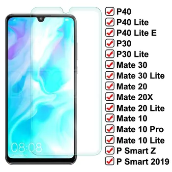 9D Grūdintas Stiklas ant Huawei 30 P40 Lite E P Smart Z 2019 Stiklo Screen Protector, Huawei Mate 30 20 10 Lite 20X Stiklo Plėvelės