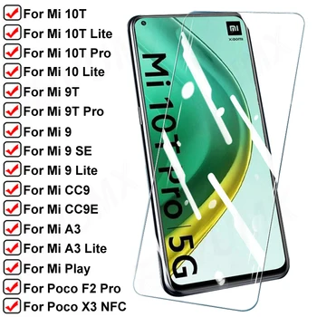 9D Grūdintas Stiklas Xiaomi Mi 10T Pro 9T 10 Lite 9 SE A3 CC9 CC9E Screen Protector Apie Xiaomi Žaisti Poco F2 Pro X3 NFC Glas Filmas