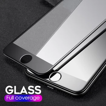 9D Padengti Screen Protector, Grūdintas Stiklas iPhone 7 8 Plius Pilnas Klijai Stiklo iPhone 6 6S Plus HD Filmas 