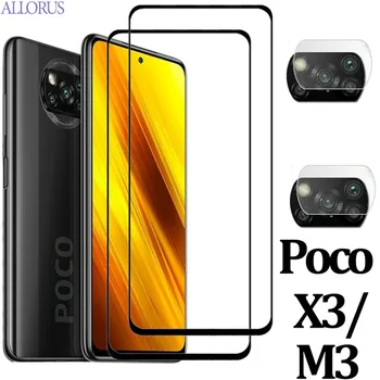 9D Stiklo Xiaomi Poco X3 M3 Grūdintas Stiklas Poco X3 NFC Screen Protector Pocophone F1 F2 X3 Pro Mažai X 3 Apsauginės Plėvelės