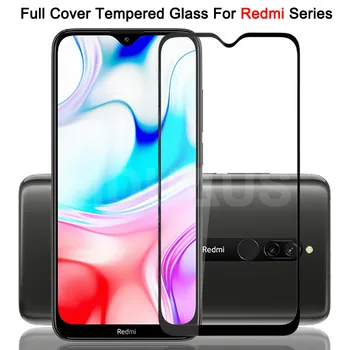 9D viso Ekrano Apsauginis Stiklas Ant Redmi 8 8A 7, 7A 6 6A K30 Pro K20 Už Xiaomi Redmi Pastaba 8T 8 7 6 Pro Grūdinto Stiklo Plėvelės