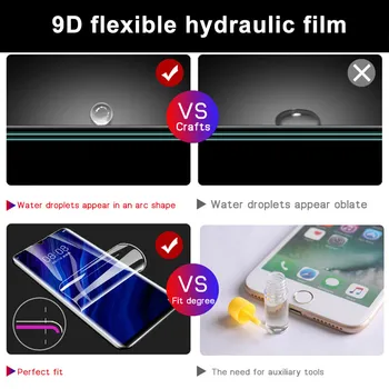 9D Visą Ekraną Hidrogelio Plėvelę, Dėl Huawei Y Serija Y5 Y6 Y7 Y9 2018 Raštas Filmas 