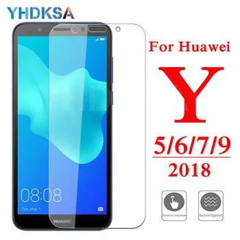 9H Apsaugos Grūdintas Stiklas ant Huawei Y5 Y6 Y7 Y9 Premjero 2018 2019 Screen Protector, Huawei Y5 Lite Saugos Stiklo Plėvelė Atveju