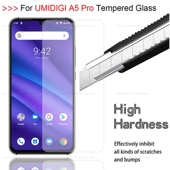 9H Grūdintas Stiklas Umidigi A5 Pro 6.3 colių Apsauginis Stiklas Ultra Plonas Ekrano apsaugos UMIDIGI Umi A5 5 PRO Stiklo Plėvelės