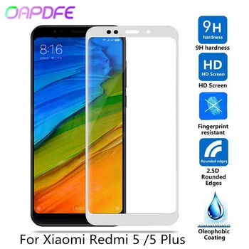 9H Grūdintas Stiklas Xiaomi Redmi 5 Redmi 5 Plius Pilnas draudimas Ekrano apsaugos Redmi5 Redmi5plus Telefonas Stiklo Apsauginė Plėvelė