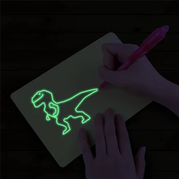 A3 A4 A5 LED Šviesos Grafiti Piešimo Lenta Doodle Piešimo Tablet Magic Draw Su Šviesos-Įdomus Liuminescencinės Pen Švietimo Žaislai