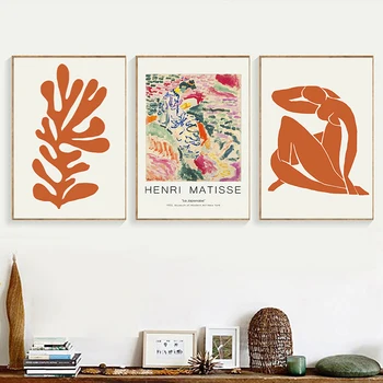 Abstrakti Henri Matisse Linija Pav fonai Minimalistinę Tapybos Drobės Derliaus Plakatas Sienos Nuotraukas Kambarį Namų Dekoro