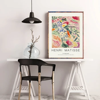 Abstrakti Henri Matisse Linija Pav fonai Minimalistinę Tapybos Drobės Derliaus Plakatas Sienos Nuotraukas Kambarį Namų Dekoro
