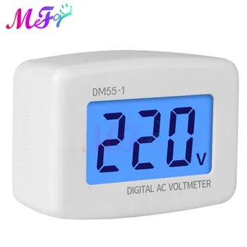 AC 80-300V LCD Digital AC Voltmeter ES/JAV Plug Volt Metro Lizdas AC Įtampos Testeris, Matuoklis Antraštė 110V, 220V