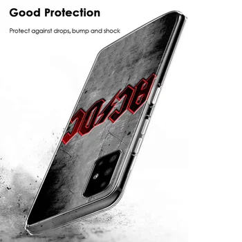 AC DC plakatas muzikos Samsung Galaxy S20 Ultra Plus A01 A11 A21 A31 A41 A51 A71 A81 A91 Silikoninis Telefono dėklas Minkštas