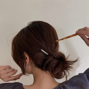 Acetato Derliaus Geometrinis kasdienio namų plaukų papuošalai, papuošalai moterims, Atsitiktinis galvos lazdos smeigtukai hairwear plaukų segtukai priedai
