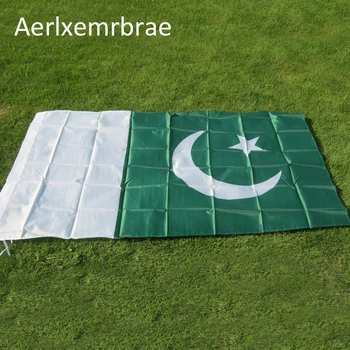 Aerlxemrbrae vėliavos 90 x 150cm Pakistano vėliavos Banner Kabo valstybinė vėliava Pakistano Namų Puošybai vėliavas