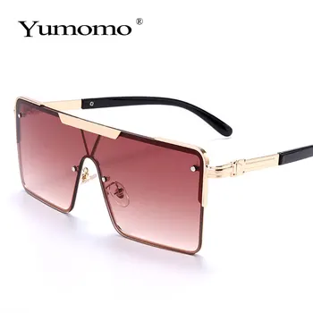 Aikštė akiniai nuo saulės ponios retro vintage flat top shield juodi akiniai nuo saulės moterų prabangos dizaineris negabaritinių Oculos De Sol UV400