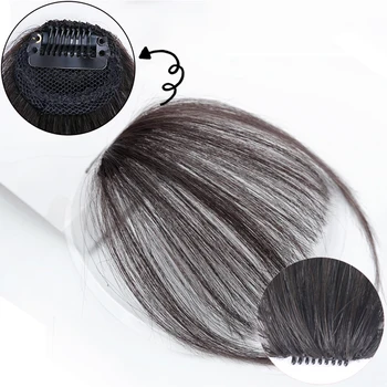 AILIADE Moterų Įrašą Plaukų Kirpčiukai Hairpiece Sintetinių Netikrą Plaukų Gabalas Įrašą Plaukų priauginimas Priekiniai tvarkingas oro kirpčiukai Pakraštyje kirpčiukai