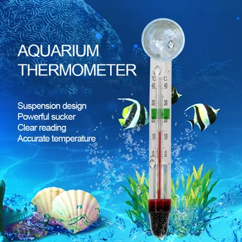 Akvariumo Termometras, Panardinami Stiklo Žuvų Bakas Termometras Reikmenys, Vandens Temperatūros Matavimo Vandeniui siurbtuko