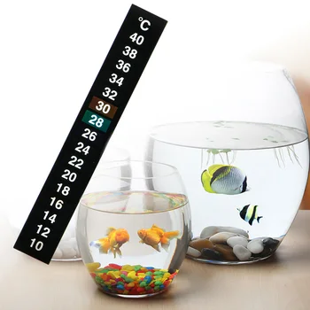 Akvariumo Žuvų Bakas Skysčio Termometras Temperatūrai, Lipduką Klijuoti ant Farenheito Skaitmeninis LCD Lipnia Juosta Lipni