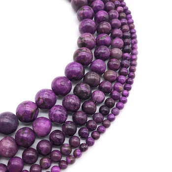 Aladdin 6/8/10/12MM Aukščiausios Kokybės Deep purple Sugilite Agat Kristalų Charoite Kvarco Apvalių Rutuliukų 