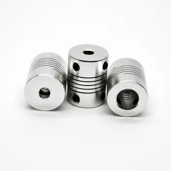 Aliuminio CNC Motorinių Žandikaulio Velenas, Sankaba, 5mm Iki 8mm Lanksčios Movos OT 19x25mm Dropshipping 3/4/5/6/6.35/7/8/10mm