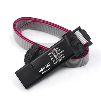 Aliuminio korpuso USB ISP USBISP USBASP ASP Programuotojas 51 ATMEL AVR WIN7 64 (Atsitiktinė spalva)