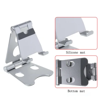 Aliuminio Lydinio Dual Sulankstomas Darbalaukio Pasukimo Tablet Stand Mobiliojo Telefono Laikiklis Laikiklis iPhone, iPad Samsung Xiao