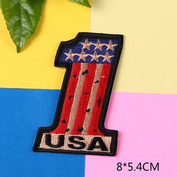 American Eagle Siuvinėjimo Skaičius 1, Nacionalinės vėliavos Lopai Ant Kuprinės, Lipdukai Ant Geležies Audinio Drabužius Skeletas Aplikacijos