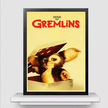 Amerikos Kino Gremlins Retro Plakato kraftpopieris Sienų Lipdukai Senovinių Plakatų nuotraukas Juostoje Ir vidaus Kambario Dekoro