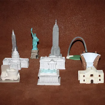 Amerikos Orientyras Pastatas Miniatiūriniai Modelis Empire State Building Baltųjų rūmų Parlamento Pastato Laisvės Statula Statulėlės, Žaislai