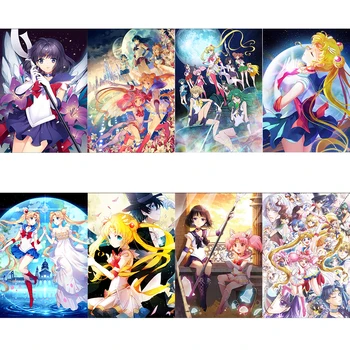 AMTMBS Klasikinis Anime Sailor Moon Drobės, Dažų Numeriai Meno Drobė, Akriliniai Dažai, Skirti Miela Mergina, Miegamojo Puošimas