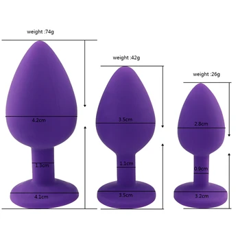 Analinis Butt Plug Kieme Žaislas Dildo Suaugusiųjų Žaidimas Sekso Žaislai Moterims Gėjų Silikono Makštį, G-Spot Erotinių Produktų SexShop