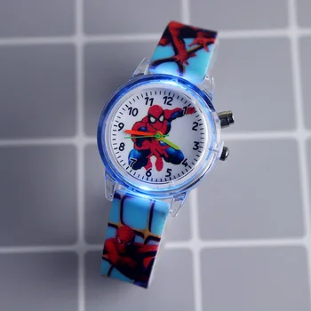 Animaciją Super Herojus Vaikams Laikrodžiai Berniukas Spalvinga Šviesos Šaltinis Gumos Vaikams Žiūrėti Šalies Dovanų Laikrodį Ant Riešo Relogio Feminino