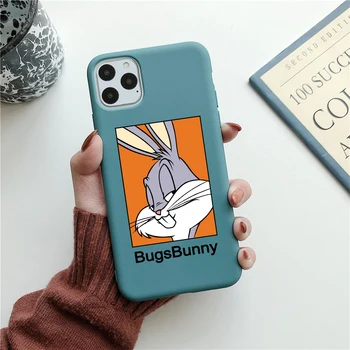 Animacinių filmų Bugs Bunny Juokinga, Telefono dėklas Skirtas iPhone 12 11 Pro Xs Max X XR 6 8 7 Plius Minkštas Silikoninis Dangtelis Coque 