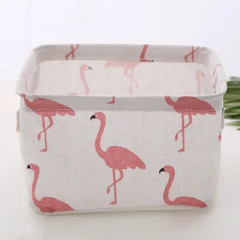 Animacinių Filmų Darbalaukio Saugojimo Krepšys Mielas Flamingo Vandeniui Organizatorius Medvilnės Skalbiniai Įvairenybės Talpinimo Kabineto Apatiniai Krepšys