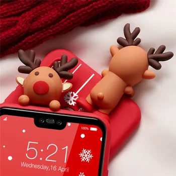 Animacinių filmų Kalėdų 3D Atveju Huawei Honor 9A 8X 10i Mate 20 P20 30 P40 Lite E Pro Plus Y6p Y5p Y9 Premjero P Smart 2019 2020 m Etui