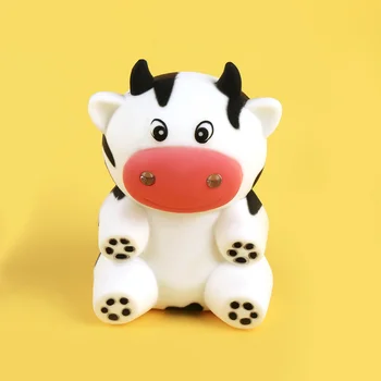 Animacinių filmų Mažai Karvė Gyvūnų LED Keychain paketų prižiūrėtojų raktinę su Garso Nešiojamas Mini Žibintuvėlis Žibintuvėlis Vaikams, Vaikų Kūrybos Žaislas