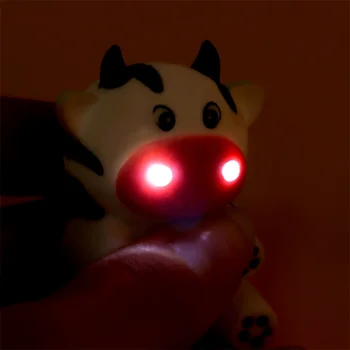 Animacinių filmų Mažai Karvė Gyvūnų LED Keychain paketų prižiūrėtojų raktinę su Garso Nešiojamas Mini Žibintuvėlis Žibintuvėlis Vaikams, Vaikų Kūrybos Žaislas