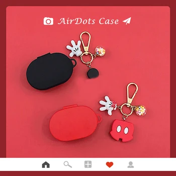 Animacinių filmų Mielas Silikono Atveju Xiaomi MI Redmi AirDots atsparus smūgiams Apsauginis Dangtelis Belaidžio 