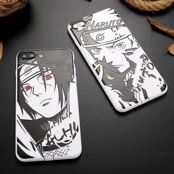 Animacinių filmų Naruto Sasuke Kakashi Atveju iPhone XS Max XR Itachi Minato Minkštas Silicon Cover 