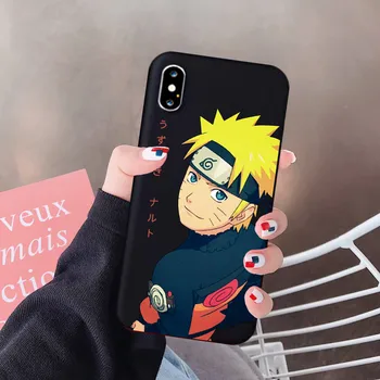 Animacinių filmų Naruto Sasuke Kakashi Telefono dėklas skirtas IPhone 12 11 6 7 8 Plus X XR XS Max SE2020 Japonijos Anime Naruto Minkštas Galinį Dangtelį Coque