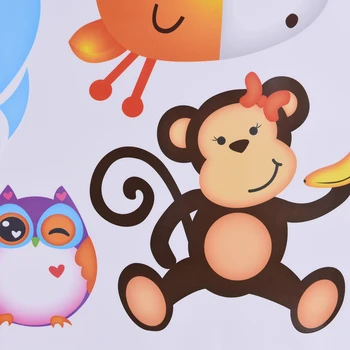 Animacinių filmų Pelėda Beždžionės Gyvūnų Medžio Vinilo Sienos Lipdukai Vaikams Kambariai Namų Dekoro 