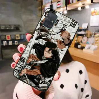 Anime Ataka Titan Levi Akermano Telefono dėklas Samsung Galaxy A21S A01 A11 A31 A81 A10 A20E A30 A40 A50 A70 A80 A71 A51
