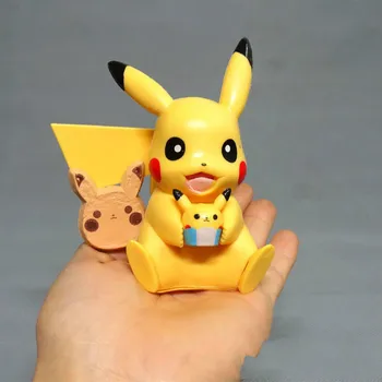 Anime Cartoon Pokemon Pikachu Eiti Amatų Veiksmų Skaičius, Žaislai, Dovanos Modelis Ornamentas, Pasakos Sodo Dekoro Ir Namų Dekoro Priedai