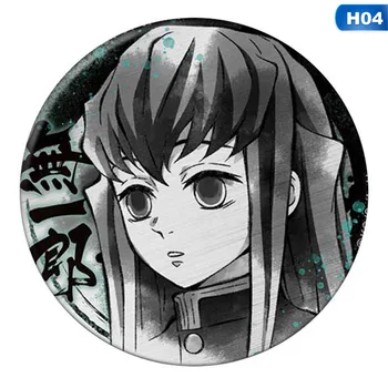 Anime Emblemos Demon Slayer: Kimetsu Nr. Yaiba Cosplay Sagės Smeigtukai 5.8 CM alavuotoji skarda Tanjirou Piktogramą Surinkimo Breastpin Už Kuprinės