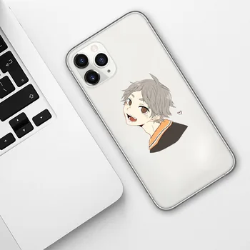 Anime Haikyuu Hinata Išpuolių Telefono dėklas Skirtas iPhone 7 8 Plius XR XS MAX Padengti Aišku, Silikoninis iPhone 12 11 Pro MAX SE 2020 m.