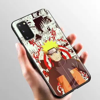 Anime Naruto Kakashi Atveju, Samsung Galaxy A51 A71 M31 A41 A31 A11 A01 M51 M21 M11 M40 Juoda Minkštas Telefono Dangtelį Fundas