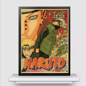 Anime Naruto, komiksų, Animacinių filmų Plakatą, Baras, Vaikų Kambarys Namų Dekoro Naruto Retro Plakato Kokybės Tapybos Meno Dekoro, Sienų Dekoras