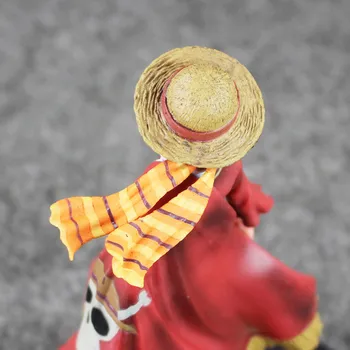 Anime One Piece Beždžionė D Luffy Galutinis Karaliaus Ver. Raudonas Apsiaustas PVC Veiksmų Skaičius, OP Luffy Kolekcines Modelis Žaislas 18cm